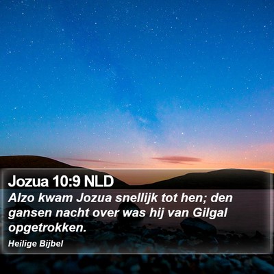 Jozua 10:9 NLD Bible Verse Image