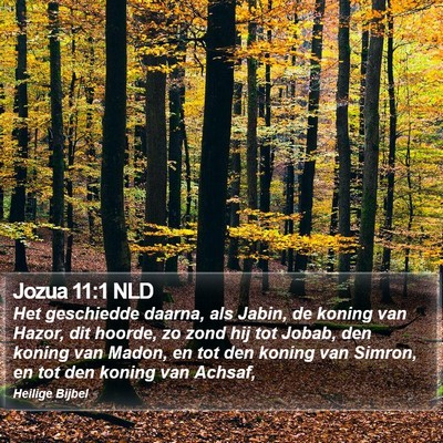 Jozua 11:1 NLD Bible Verse Image