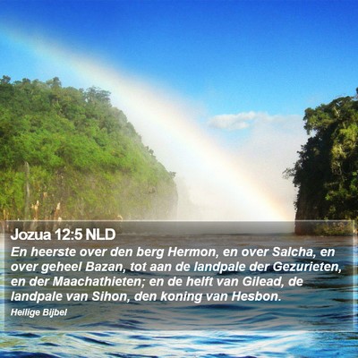 Jozua 12:5 NLD Bible Verse Image