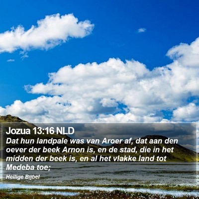 Jozua 13:16 NLD Bible Verse Image