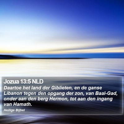 Jozua 13:5 NLD Bible Verse Image