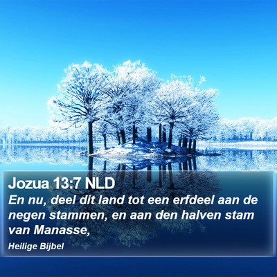 Jozua 13:7 NLD Bible Verse Image
