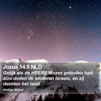 Jozua 14:5 NLD Bible Verse Image