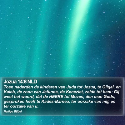 Jozua 14:6 NLD Bible Verse Image