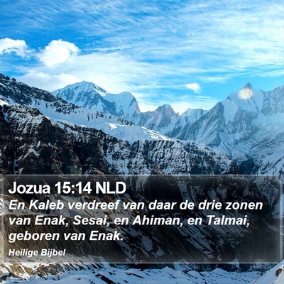 Jozua 15:14 NLD Bible Verse Image