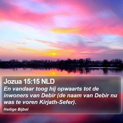 Jozua 15:15 NLD Bible Verse Image