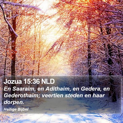 Jozua 15:36 NLD Bible Verse Image