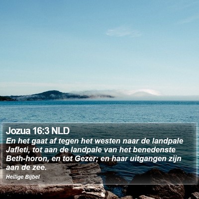 Jozua 16:3 NLD Bible Verse Image