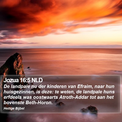 Jozua 16:5 NLD Bible Verse Image