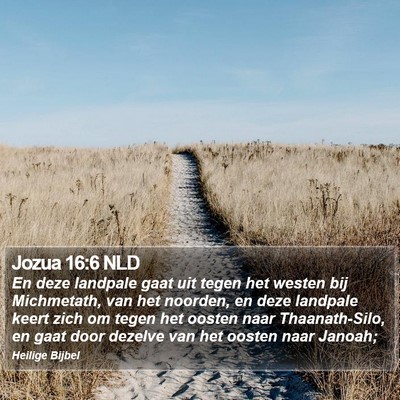 Jozua 16:6 NLD Bible Verse Image