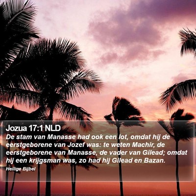 Jozua 17:1 NLD Bible Verse Image
