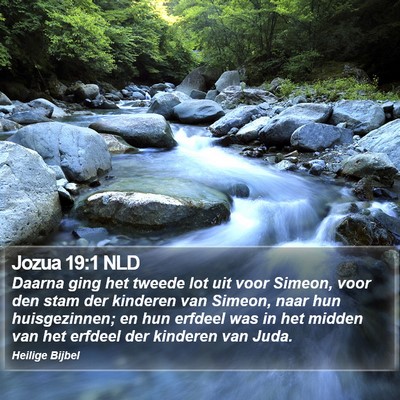 Jozua 19:1 NLD Bible Verse Image