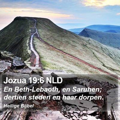 Jozua 19:6 NLD Bible Verse Image