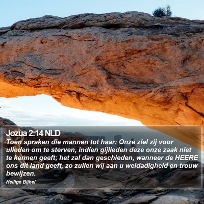 Jozua 2:14 NLD Bible Verse Image