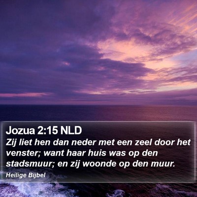 Jozua 2:15 NLD Bible Verse Image