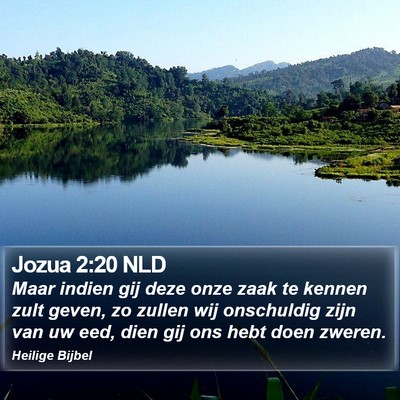 Jozua 2:20 NLD Bible Verse Image