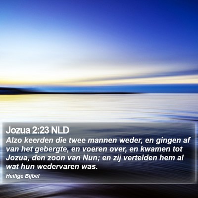 Jozua 2:23 NLD Bible Verse Image