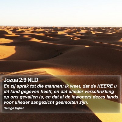 Jozua 2:9 NLD Bible Verse Image