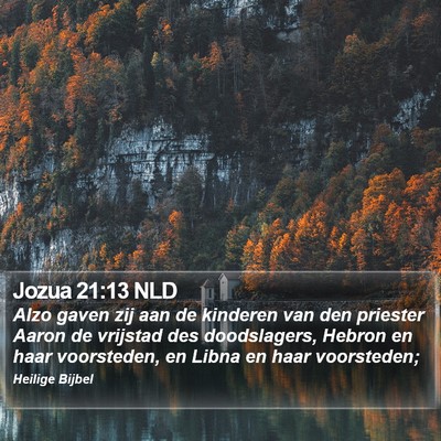 Jozua 21:13 NLD Bible Verse Image