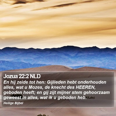 Jozua 22:2 NLD Bible Verse Image