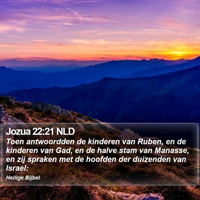 Jozua 22:21 NLD Bible Verse Image