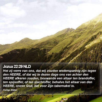 Jozua 22:29 NLD Bible Verse Image