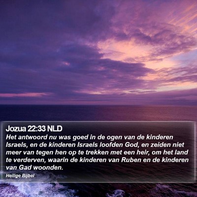 Jozua 22:33 NLD Bible Verse Image