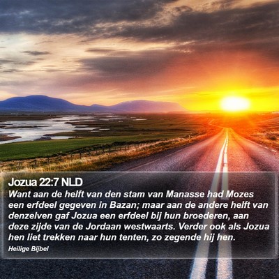 Jozua 22:7 NLD Bible Verse Image