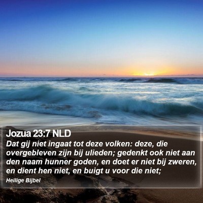 Jozua 23:7 NLD Bible Verse Image