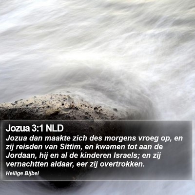 Jozua 3:1 NLD Bible Verse Image