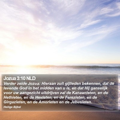 Jozua 3:10 NLD Bible Verse Image