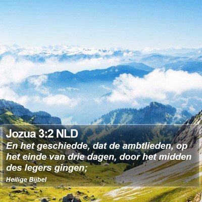 Jozua 3:2 NLD Bible Verse Image