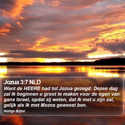 Jozua 3:7 NLD Bible Verse Image