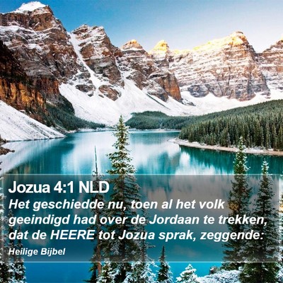 Jozua 4:1 NLD Bible Verse Image
