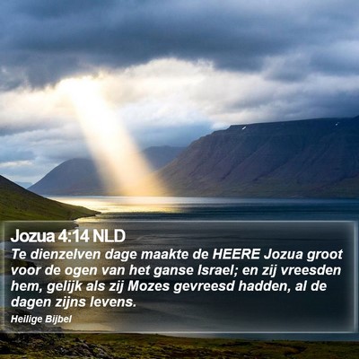 Jozua 4:14 NLD Bible Verse Image