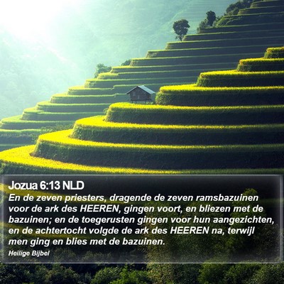 Jozua 6:13 NLD Bible Verse Image