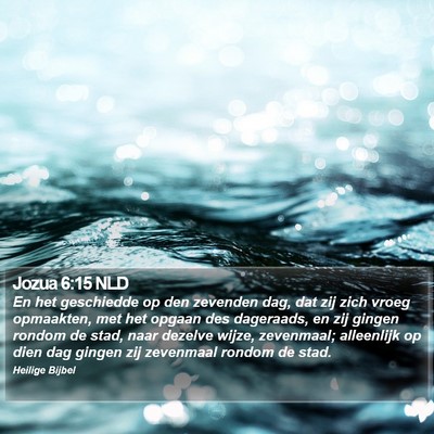 Jozua 6:15 NLD Bible Verse Image