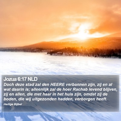 Jozua 6:17 NLD Bible Verse Image