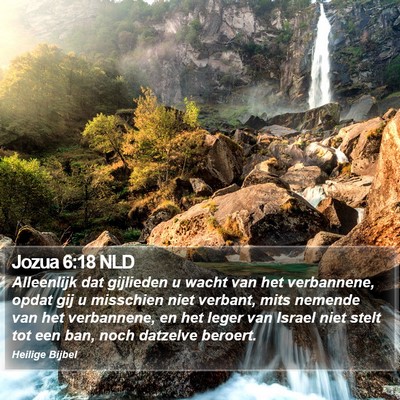 Jozua 6:18 NLD Bible Verse Image