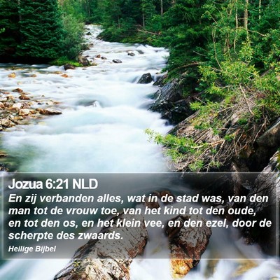 Jozua 6:21 NLD Bible Verse Image