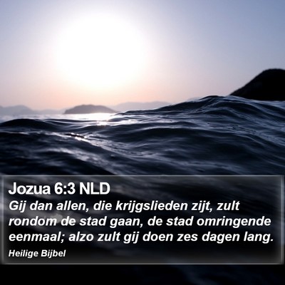 Jozua 6:3 NLD Bible Verse Image