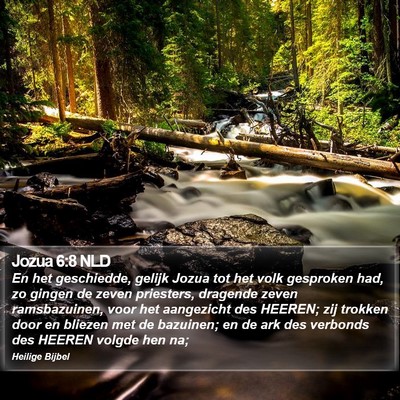 Jozua 6:8 NLD Bible Verse Image