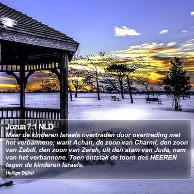 Jozua 7:1 NLD Bible Verse Image