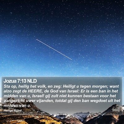 Jozua 7:13 NLD Bible Verse Image