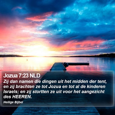 Jozua 7:23 NLD Bible Verse Image