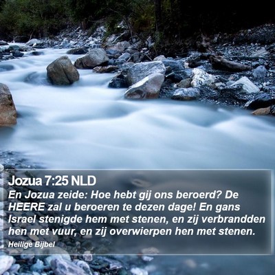 Jozua 7:25 NLD Bible Verse Image