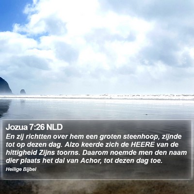 Jozua 7:26 NLD Bible Verse Image