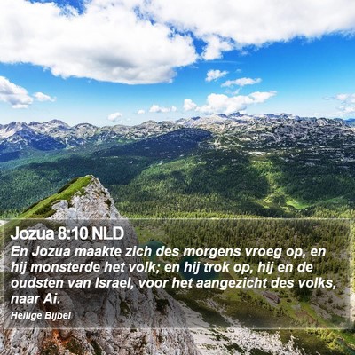 Jozua 8:10 NLD Bible Verse Image