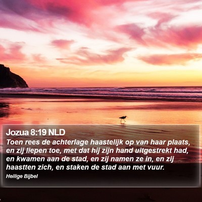 Jozua 8:19 NLD Bible Verse Image