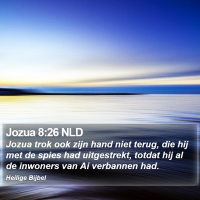 Jozua 8:26 NLD Bible Verse Image